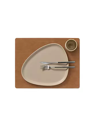 LIND DNA | Tischset 35x45cm CORDUROY ECKIG Light Grey | braun