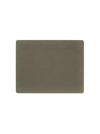 LIND DNA | Tischset 35x45cm CORDUROY ECKIG Light Grey | dunkelgrün