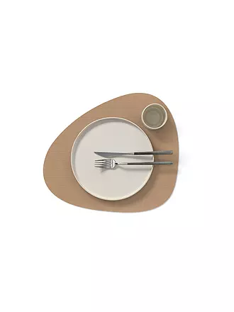 LIND DNA | Tischset 37x44cm CORDUROY OVAL Lemon Sorbet | camel