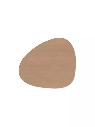 LIND DNA | Tischset 37x44cm CORDUROY OVAL Light Grey | camel