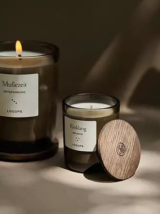LOOOPS | Duftkerze 250g ROSENROT | dunkelgrün