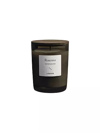 LOOOPS | Duftkerze 250g ROSENROT | dunkelgrün