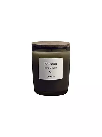 LOOOPS | Duftkerze 75g ROSENROT | dunkelgrün