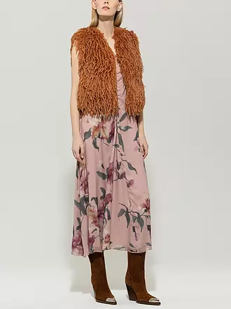 LUISA CERANO | Gilet in Felloptik | orange