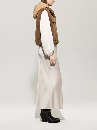 LUISA CERANO | Gilet in Felloptik | hellbraun