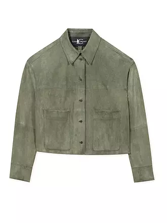 LUISA CERANO | Lederjacke | petrol