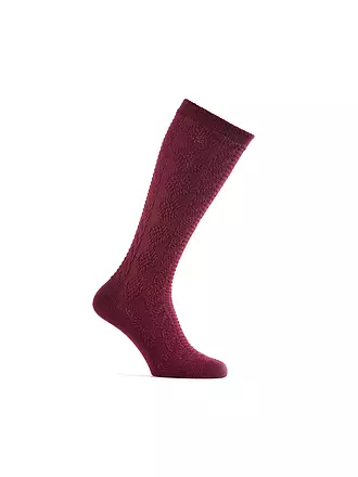 LUISE STEINER | Kniestrümpfe bordo | beige