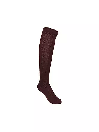 LUISE STEINER | Kniestrümpfe senf | dunkelrot