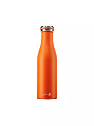 LURCH | Isolierflasche - Thermosflasche Edelstahl 0,5l Blau Metallic | orange