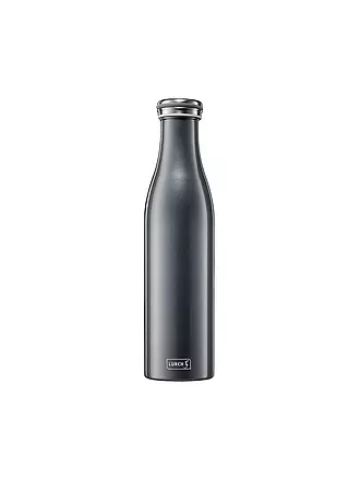 LURCH | Isolierflasche - Thermosflasche Edelstahl 0,75l Blau Metallic | grau