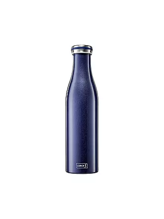 LURCH | Isolierflasche - Thermosflasche Edelstahl 0,75l Pearl Green | dunkelblau