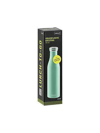 LURCH | Isolierflasche - Thermosflasche Edelstahl 0,75l mattschwarz | grün