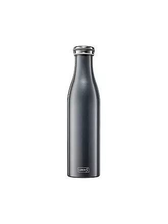 LURCH | Isolierflasche - Thermosflasche Edelstahl 0,75l mattschwarz | grau