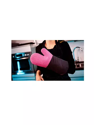 LURCH | Silikon Backhandschuh Gelb / Schwarz | rosa