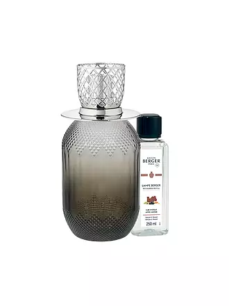 MAISON BERGER PARIS | Lampe Berger Set EVANESCENCE GRISE +250ml Mystic Leather | hellbraun