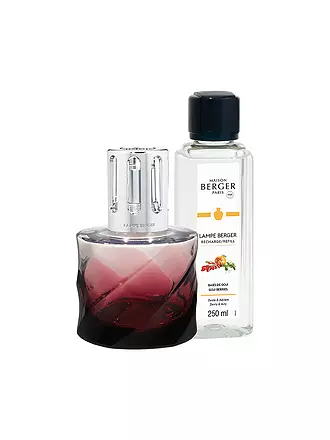 MAISON BERGER PARIS | Lampe Berger Set FLACON SPIRALE GRENAT +250ml  Baies de Goji | beere