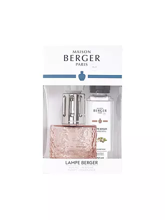 MAISON BERGER PARIS | Lampe Berger Set MIRAGE TRANSPARENTE +250ml Pure White Tea | rosa