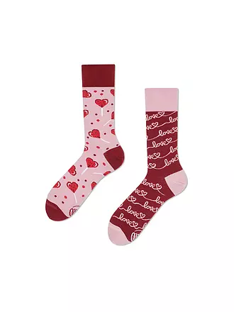 MANY MORNINGS | Damen Socken LOVE STORY rosa | rosa