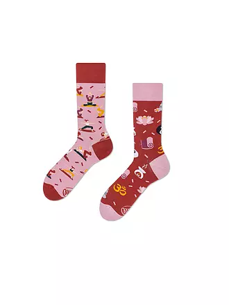 MANY MORNINGS | Damen Socken NAMASTE altrosa | rosa