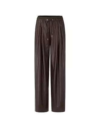 MARC CAIN | Hose in Lederoptik | braun