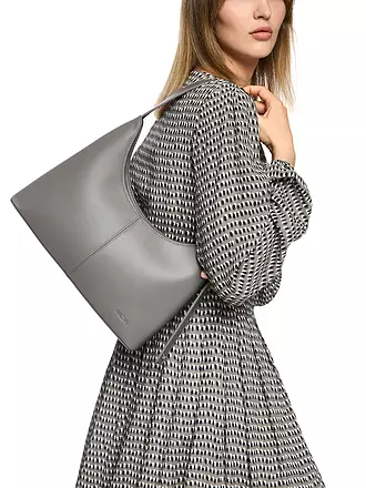 MARC CAIN | Ledertasche - Schultertasche | hellgrau