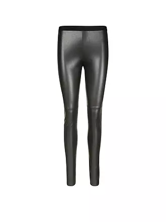 MARC CAIN | Leggings in Lederoptik | schwarz