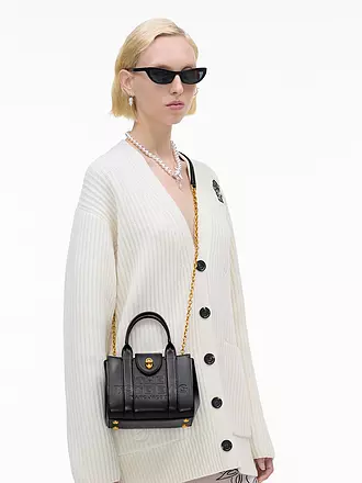 MARC JACOBS | Ledertasche - Mini Bag THE TURNLOCK CROSSBODY TOTE | weiss