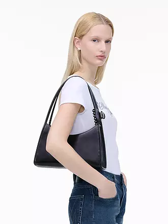 MARC JACOBS | Ledertasche - Schultertasche THE CLAW CLIP | schwarz
