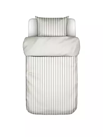 MARC O'POLO HOME | Satin Bettwäsche CLASSIC STRIPE 70x90cm/140x200cm Rose Smoke | hellgrau