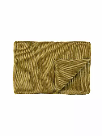 MARC O'POLO HOME | Tagesdecke - Plaid Nordic Knit 130x170cm Garden Green | orange