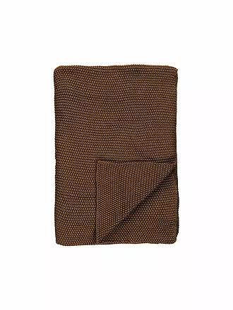 MARC O'POLO HOME | Tagesdecke - Plaid Nordic Knit 130x170cm Garden Green | braun