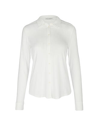 MARC O'POLO | Jerseybluse | weiss