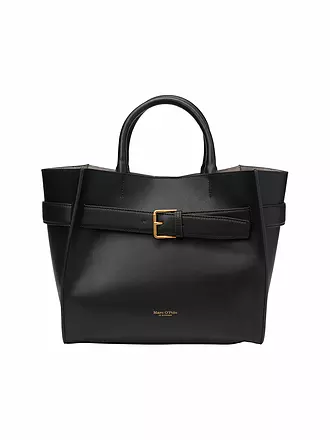 MARC O'POLO | Ledertasche - Shopper Medium | schwarz
