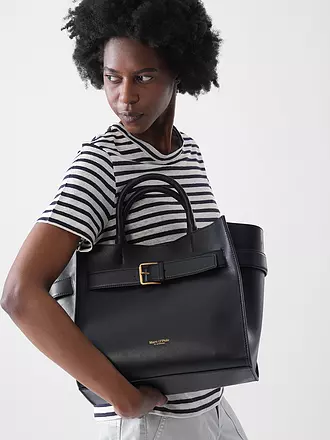 MARC O'POLO | Ledertasche - Shopper Medium | schwarz