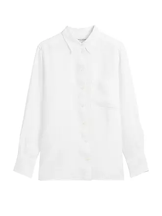 MARC O'POLO | Leinenbluse | weiss