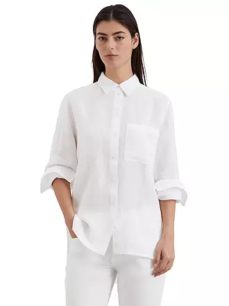 MARC O'POLO | Leinenbluse | weiss