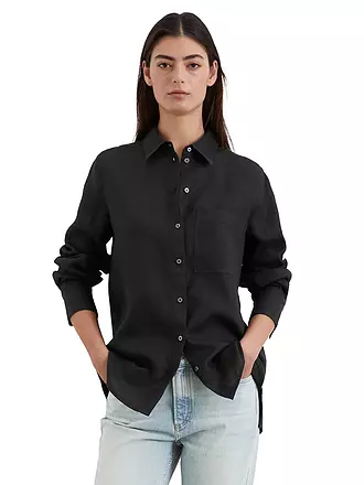 MARC O'POLO | Leinenbluse | schwarz