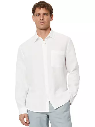 MARC O'POLO | Leinenhemd Regular Fit | weiss