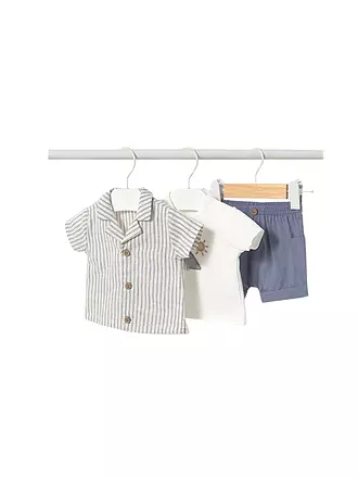MAYORAL | Baby Garnitur-Set 3-teillig Hemd, T-Shirt und Shorts | creme