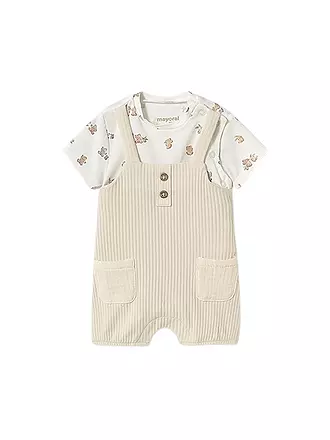 MAYORAL | Baby Set 2-teilig T-Shirt und Latzhose | creme