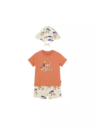 MAYORAL | Baby Set 3-teilig T-Shirt, Shorts, Kappe | orange