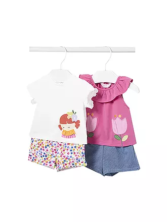 MAYORAL | Baby Set 4-teilig T-Shirts und Shorts | pink