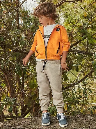 MAYORAL | Jungen Jogger-Set 3-teilig T-Shirt, Sweatjacke und Jogginghose | orange