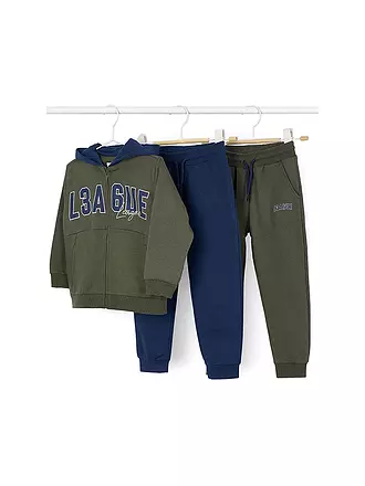 MAYORAL | Jungen Set 3-teilig Sweatjacke und Jogginghosen | olive
