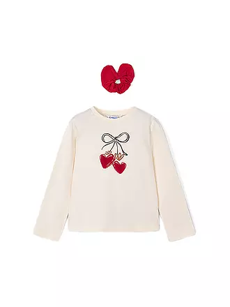 MAYORAL | Mädchen Langarmshirt mit Haargummi | weiss