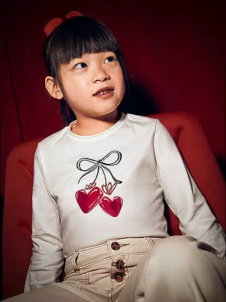 MAYORAL | Mädchen Langarmshirt mit Haargummi | weiss