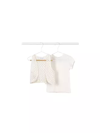 MAYORAL | Mädchen Set 2-teilig Gilet und T-Shirt | creme