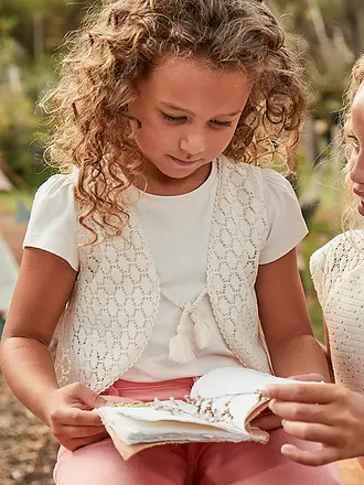 MAYORAL | Mädchen Set 2-teilig Gilet und T-Shirt | creme