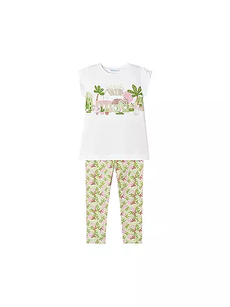 MAYORAL | Mädchen Set 2-teilig T-Shirt und Leggings | creme