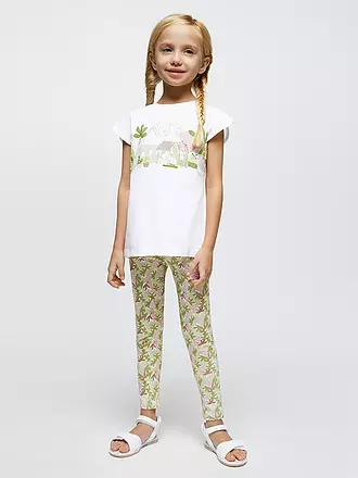 MAYORAL | Mädchen Set 2-teilig T-Shirt und Leggings | creme